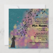 L'invitation de la VIOLINIST Bat Bar Mitzvah