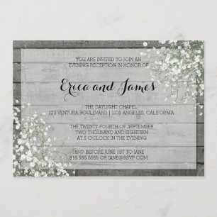 INVITATION L'INVITATION DU BÉBÉ RUSTIQUE EN SOIRÉE