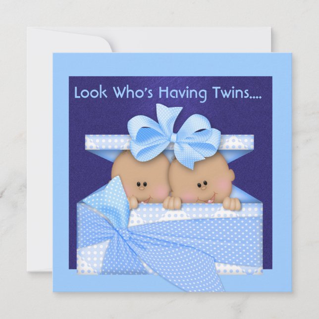 INVITATION L'INVITATION DU GARÇON DOIT BABY SHOWER AMÉRICAIN (Devant)