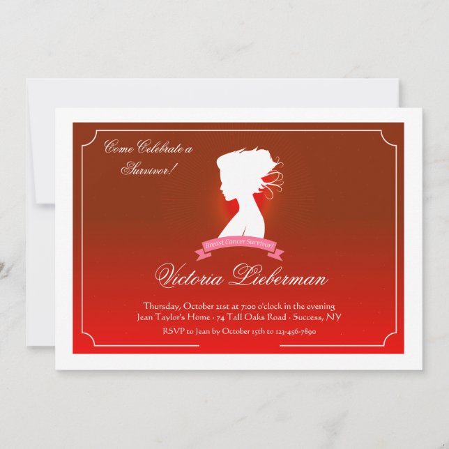 Invitation L'invitation du survivant de Cancer de la santé de (Devant)