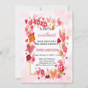 Invitation l'invitation la plus mignonne rose et rouge Valent