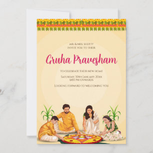 Invitation L'invitation tamoul Telugu réchauffe les maisons e