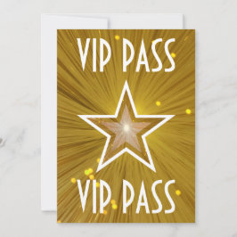 Invitation L'invitation VIP PASS de Gold Star blanc