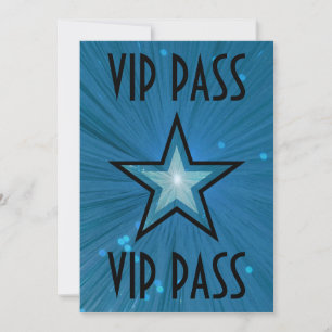 Invitation L'invitation VIP PASS du Blue Star est noire