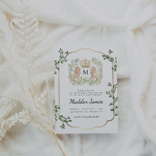 Invitation Lion Crest   Regal Little King 1er anniversaire