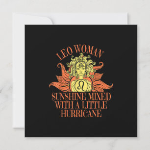 Invitation Lion femme Zodiac Signal Juillet Août Anniversaire