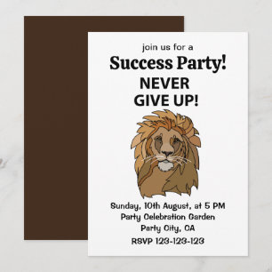 Invitation Lion Ne Jamais Abandonner Lion