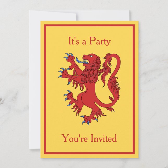 Invitation Lion Rampant Gules (Devant)