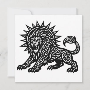 Invitation Lion Zodiaque Soleil‑Crinière Lion BurnsInHell