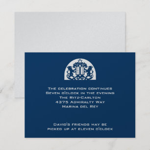 Invitation Lions de la Marine sur le papier argenté Réception