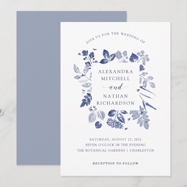 Invitation Liquide encastré | MARIAGE (Devant / Derrière)