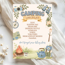 Liste de contrôle de camping