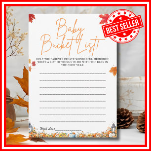 Invitation LISTE DE SOUHAITS DE BÉBÉ Jeu de Baby Shower Ourso