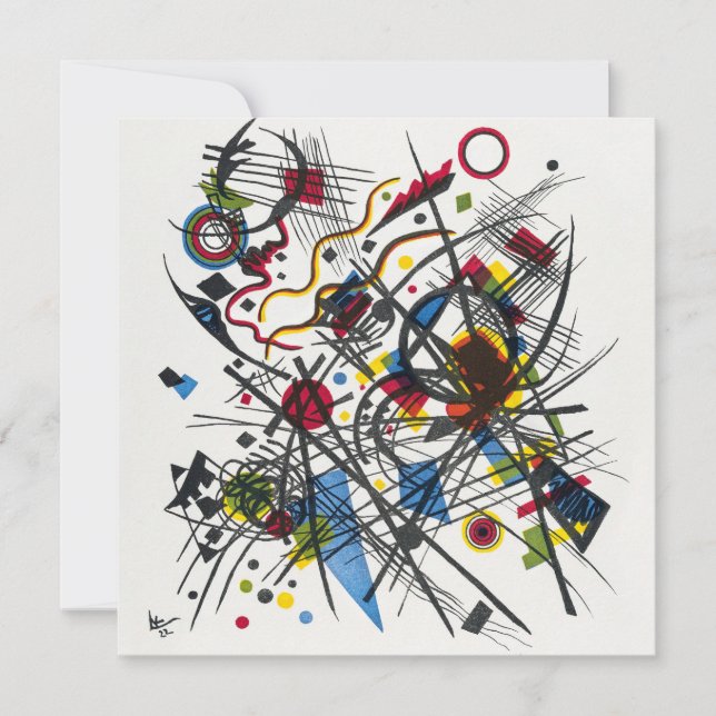 Invitation Lithographie de Vierte Bauhausmappe par Kandinsky (Devant)