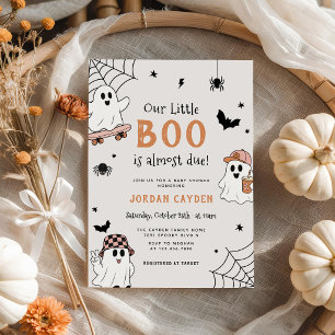 Invitation Little Boo est presque arrivée Fête Prénatale d'Ha
