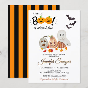 Invitation Little Boo est presque dû Halloween Baby shower in