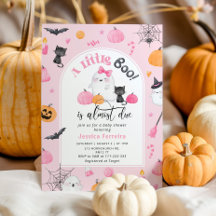Little Boo est presque Due rose fille baby shower