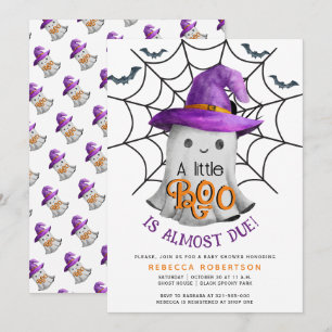 Invitation Little BOO fantôme et web baby shower Halloween