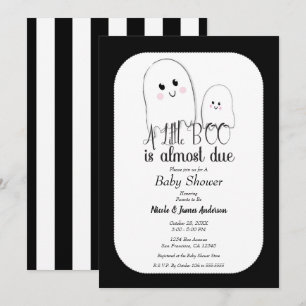 Invitation Little BOO Presque due Halloween Baby shower