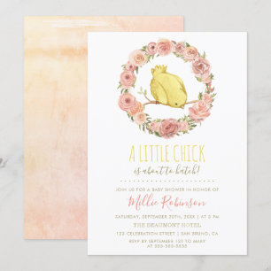 Invitation Little Chick Est Sur Le Point D'Attaquer Le Baby s