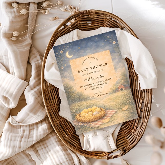 Invitation Little Chick Spring Baby Shower (Créateur téléchargé)