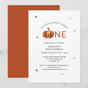 Invitation Little Citrouille 1er anniversaire