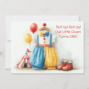 Invitation Little Clown 1er Anniversaire