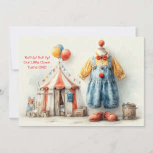 Invitation Little Clown 1er Anniversaire