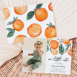 Invitation Little Cutie Clementine Photo Anniversaire Invitat
