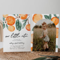 Little Cutie Clementine Photo Anniversaire Invitat