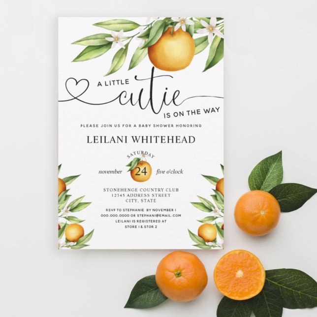 Invitation Little Cutie en chemin Baby shower (Créateur téléchargé)