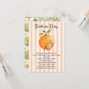 Invitation Little Cutie Oranges Baby showers Livres pour bébé