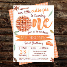 Little Cutie Pie Automne 1er Anniversaire