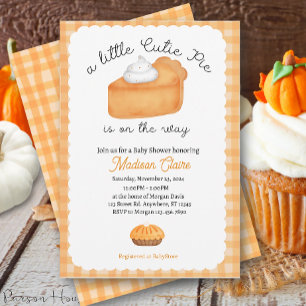 Invitation Little Cutie Pie - Automne Baby shower Automne