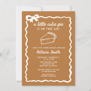 Invitation Little Cutie Pie dessiner à la main doodle Baby sh