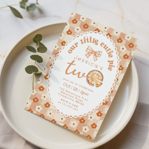 Invitation Little Cutie Pie est deux fête de 2ème anniversair