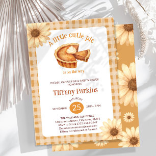 Invitation Little Cutie Pie est sur le chemin Citrouille baby