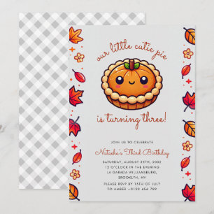 Invitation Little Cutie Pie Fall Sexe Neutre Anniversaire