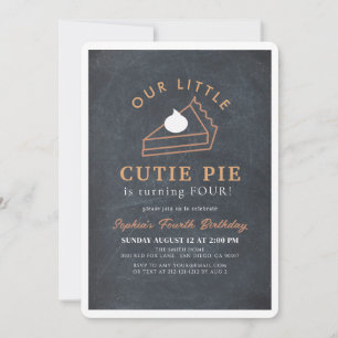 Invitation Little Cutie Pie Thanksgiving Anniversaire