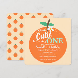Invitation Little Cuties fait un Orange Kids Premier annivers