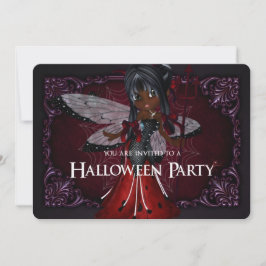 Invitation Little Devil Ladybug Imaginaire Halloween Invitati