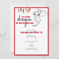 Little Dragon Red Baby Dragon 1ère fête d'annivers