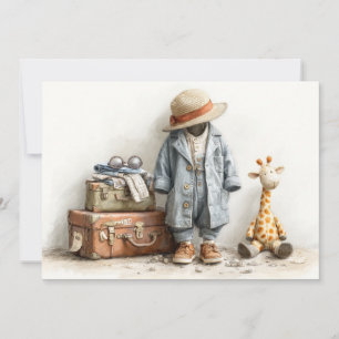 Invitation Little Globetrotter - 1er anniversaire Aventure