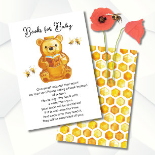 Invitation Little Honey Bee Baby shower Livres pour bébé