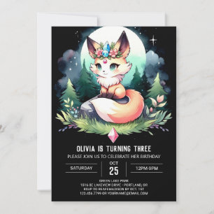 Invitation Little Imaginaire Fox Anniversaire numérique