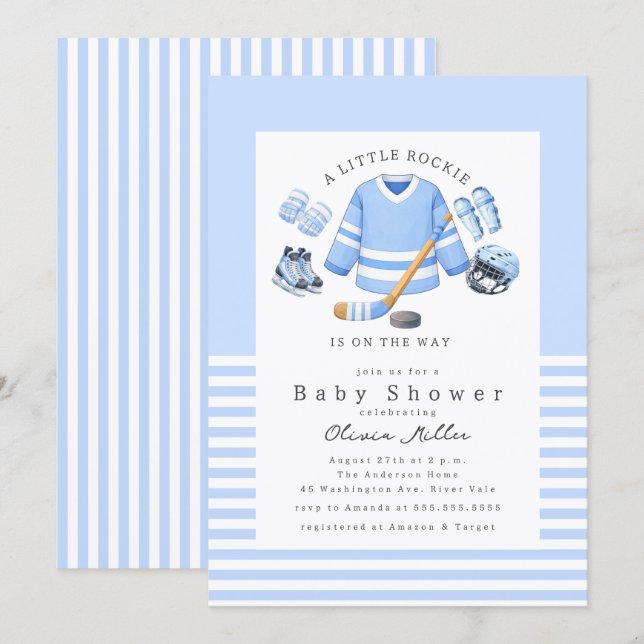 Invitation Little Kicker Soccer Baby Shower Invite (Devant / Derrière)