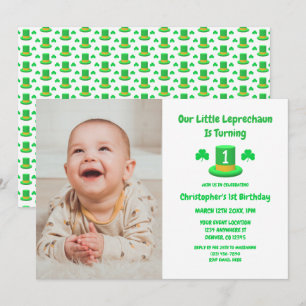 Invitation Little Leprechaun 1er anniversaire