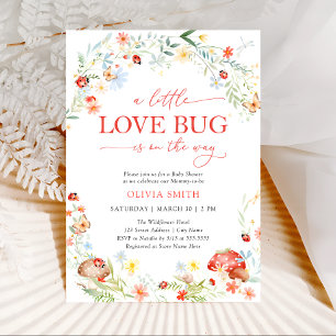 Invitation Little Love Bug Girl Baby shower
