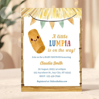 Invitation Little Lumpia On The Way Filipino Baby Shower 