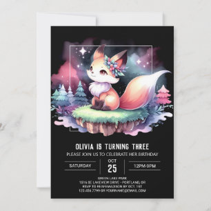 Invitation Little Magic Fox Anniversaire numérique
